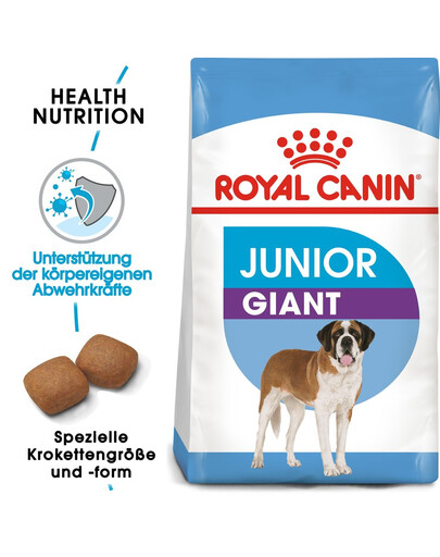 ROYAL CANIN GIANT Junior Welpenfutter trocken für sehr große Hunde 15 kg + 3 kg GRATIS