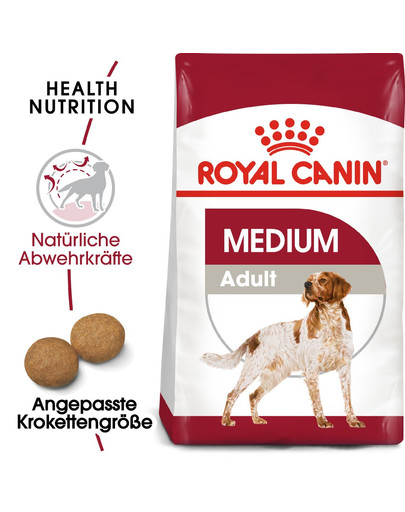 ROYAL CANIN MEDIUM Adult Trockenfutter für mittelgroße Hunde 15 kg + 3 kg 