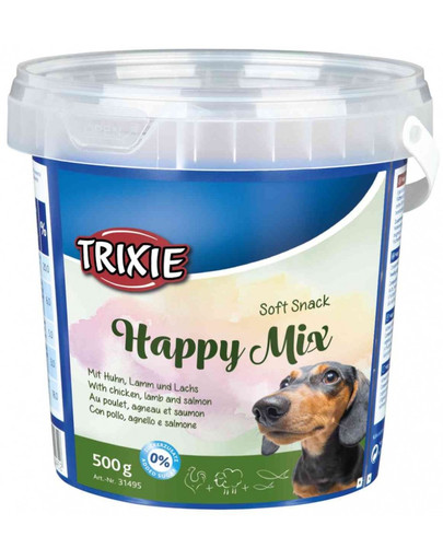 TRIXIE Soft Snack Happy Mix mit Huhn, Lamm und Lachs 500 g
