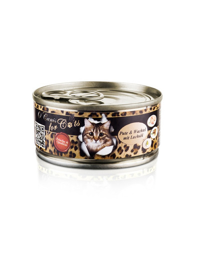 O'CANIS for Cats Pute, Wachtel und Lachsöl 100 g