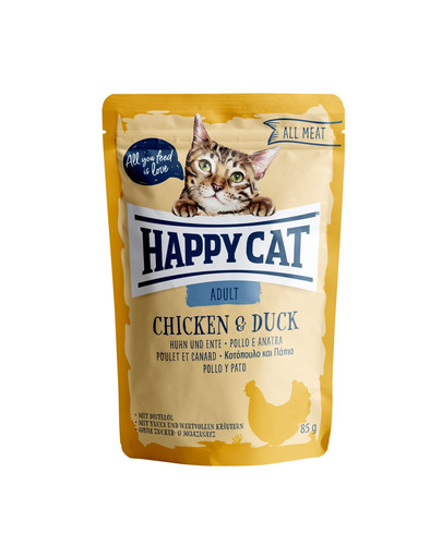 HAPPY CAT All Meat Adult Chicken & Duck (Huhn & Ente) 85 g