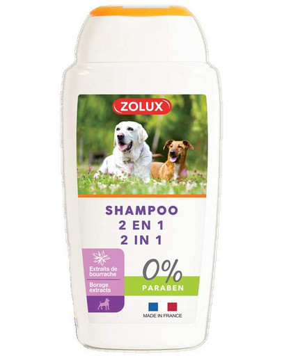ZOLUX Shampoo mit dem Pflanzenextrakt von Bourrache 2in1 250ml