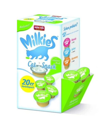 ANIMONDA Milkies Milch mit Vit. D+E  Snacks für Katzen 20x15g