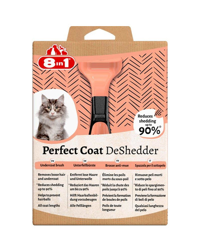 8IN1 Perfect Coat DeShedder Cat -Unterfellbürste für Katzen, für Kurzhaar und Langhaar geeignete Katzen-Bürste