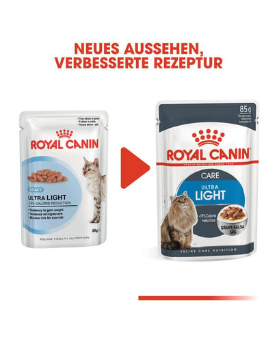 ROYAL CANIN Ultra Light Nassfutter in Soße für übergewichtige Katzen 12x85g