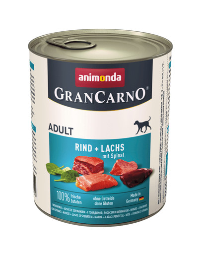 ANIMONDA GranCarno Adult RIND + LACHS MIT SPINAT 800 g