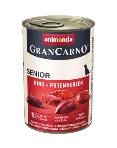 ANIMONDA GranCarno Senior RIND + PUTENHERZEN 400 g