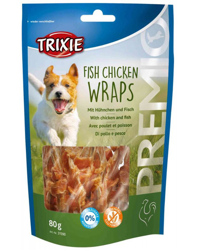 TRIXIE PREMIO Fish Chicken Wraps 80g
