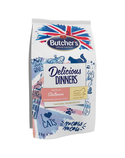 BUTCHER'S Delicious Dinners Cat dry Salmon/fish 2 kg