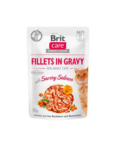 BRIT  Care Cat Pouch SAVORY SALMON 85g