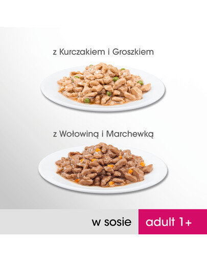 PERFECT FIT Cat Adult 1+ mięsne saszetki 4*85 g