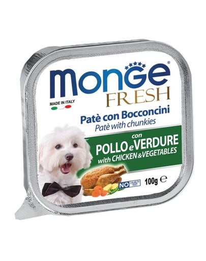 MONGE Fresh Dog Pastete mit Hühnchen und Gemüse 100 g