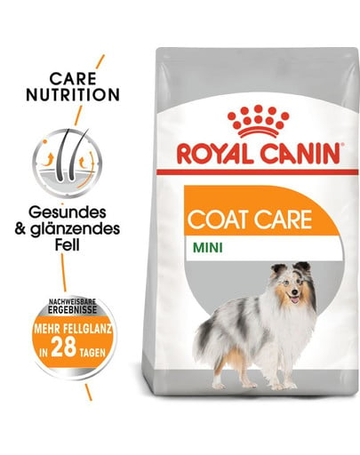 ROYAL CANIN COAT CARE MINI Trockenfutter für kleine Hunde für glänzendes Fell 16 kg (2 x 8 kg)
