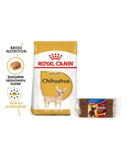 ROYAL CANIN Chihuahua Adult Hundefutter trocken 3 kg  + TRIXIE Hundeschokolade Mini