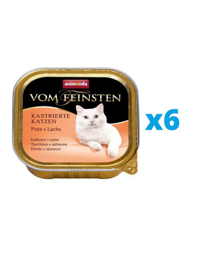 ANIMONDA Vom Feinsten - kastrierte Katzen  PUTE + LACHS 6 x 100 g