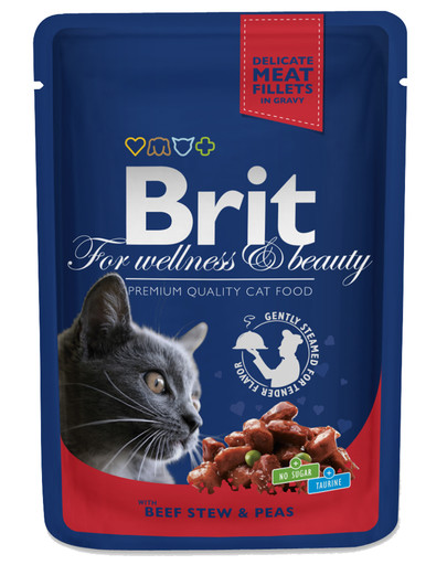 BRIT Premium Cat Adult Beef Stew & Peas mit Rind und Erbsen 100g