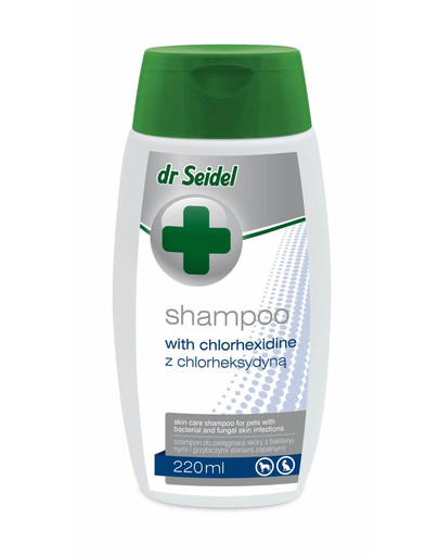 DERMAPHARM Dr Seidel Chlorhexidin Shampoo 220 ml für Hunde mit bakteriellen und pilzbedingten Hautentzündungen