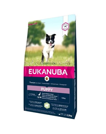 EUKANUBA Eukanuba Dog Puppy Small & Medium Breed Lamb & Rice 2.5 kg