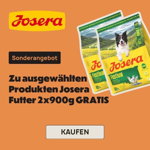 Sonderangebot mit Geschenk Futter Josera 2x900g Gratis
