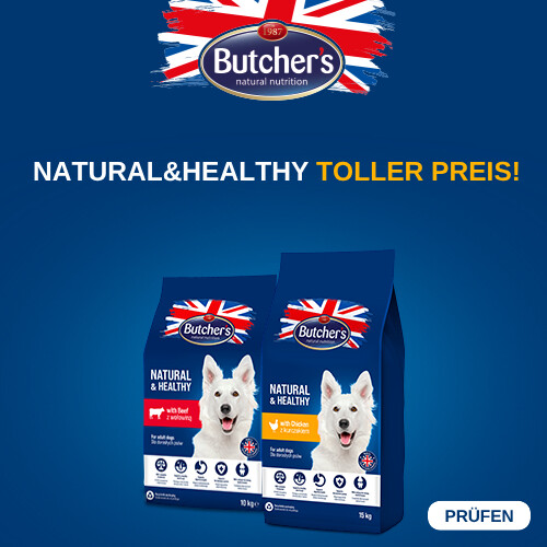Sonderangebot BUTCHER'S -15% für Trockenfutter Natural&Healthy für Hunde