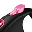 FLEXI Automatik-Leine Black Design S Gurt 5 m rosa
