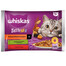 WHISKAS Adult 4 x 85 g Collection of Rural Flavours Katzennassfutter in Saucenstücken mit Lamm, Huhn und Karotten, Rind und Geflügel