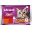 WHISKAS Adult 4 x 85 g Classic Kits Katzennassfutter in Gelee-Stückchen mit Rind- und Geflügelfleisch, Lamm und Ente