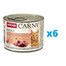 ANIMONDA Carny Adult Huhn, Pute + Entenherzen 6 x 200 g