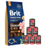 BRIT Premium By Nature Adult Medium M 15 kg + Nassfutter mit Rind 6x400 g