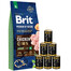 BRIT Premium By Nature Junior Extra Large XL 15 kg + Nassfutter mit Geflügel 6x1240 g
