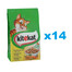 KITEKAT sucha karma dla kotów z kurczakiem i warzywami 14x300g