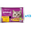 WHISKAS Adult saszetka 52x85 g Drobiowa Uczta mokra karma dla dorosłych kotów w sosie z: kurczakiem, indykiem