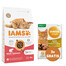 IAMS for Vitality dla dorosłych kotów z łososiem 3 kg + 3 x kurczak i indyk w sosie 85 g