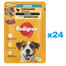 PEDIGREE Adult saszetka 24x100g mokra karma dla dorosłych psów kawałki kurczaka i warzywa w sosie