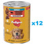 PEDIGREE Adult puszka 12x400 g mokra karma pełnoporcjowa dla dorosłych psów, z mieszanką wołowiny i wątróbki, w galaretce