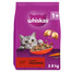 WHISKAS Trockenfutter mit Rind für adulte Katzen 3x3,8 kg