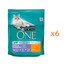 PURINA ONE COAT & HAIRBALL Trockenfutter mit Huhn und Vollkorn für adulte Katzen 6x800g
