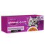 WHISKAS Aromatische MIX für adulte Katzen Nassfutter in Soße mit Schweinefleisch und Karotten, Hühnchen, Seefisch in Brühe, Lachs und Erbsen 4x40x85 g