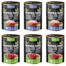 SUPER RAFI Nassfutter Wachtel und Kaninchenleber & Wild und Hühnerherzen für adulte Katzen 6x400g
