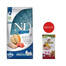 FARMINA N&D Ocean Dog Adult Mini Lachs, Kabeljau, Melone 7 kg + dentale Leckerlis für kleine Hunderassen Mini 60 g (7 St. ) GRATIS!