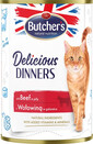 BUTCHER'S Delicious Dinners, Katzenfutter, Stücke mit Rindfleisch in Gelee 400g