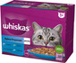 WHISKAS Fischdelikatessen Weißfisch, Kabeljau, Lachs, Thunfisch in Gelee 12x85g