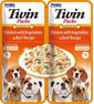 INABA Dog Twin Huhn, Gemüse und Rindfleisch in Brühe für Hunde 2x40 g